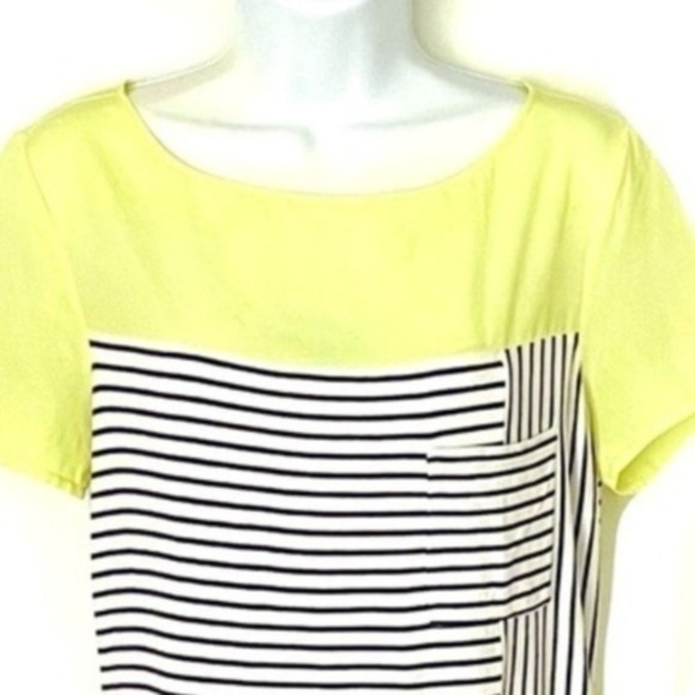 5 for $25! Bright Lime Green/Yellow Accent Top!